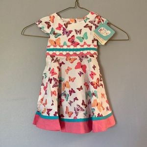 Rose Kelly  white with butterfly pattern dress
